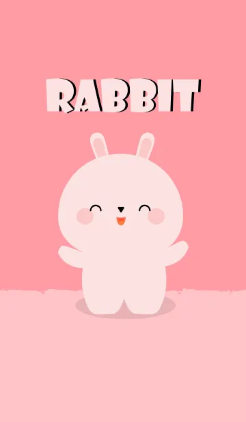 [LINE着せ替え] Simple Love pink rabbit Theme V.1 (jp)の画像1