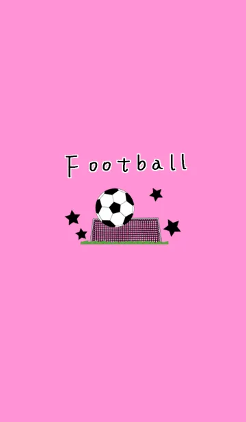 [LINE着せ替え] サッカー シュートスター ピンクの画像1