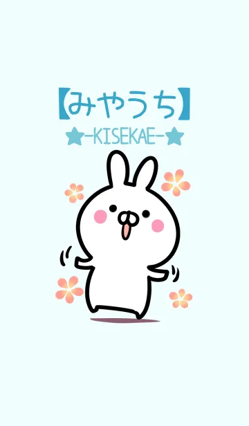 [LINE着せ替え] 【みやうち】シンプルかわいいウサギの画像1