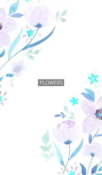 [LINE着せ替え] water color flowers_1086の画像1