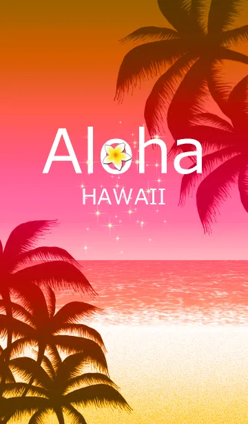 [LINE着せ替え] ハワイ＊ALOHA+42*Pinkの画像1