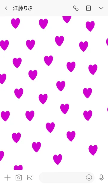 [LINE着せ替え] Happy mini simple purple heart themeの画像3