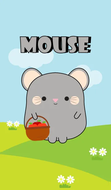 [LINE着せ替え] Lovely Fat Gray Mouse Theme (jp)の画像1