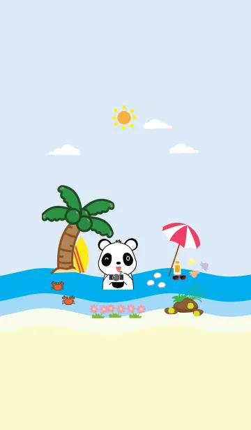 [LINE着せ替え] Cute sea panda theme (JP)の画像1