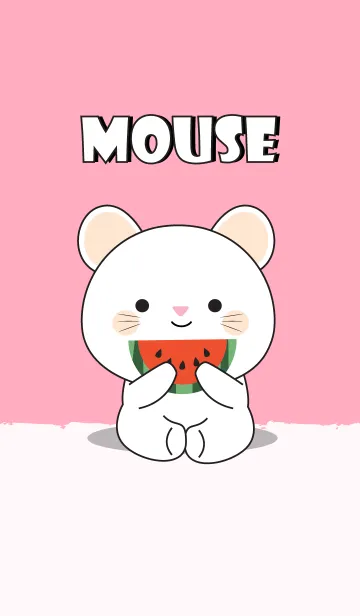 [LINE着せ替え] Simple Love White Mouse Theme Vr.2 (jp)の画像1