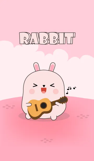 [LINE着せ替え] So Cute Pink Rabbit (jp)の画像1