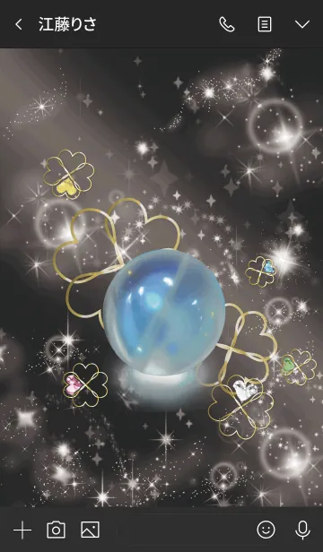 [LINE着せ替え] 黒＆ピンク : 幸運のブルームーンストーンの画像3