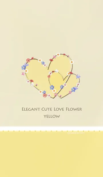 [LINE着せ替え] Elegant cute love flower yellowの画像1