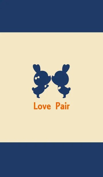 [LINE着せ替え] Love Pair Navy+Beige 8.の画像1