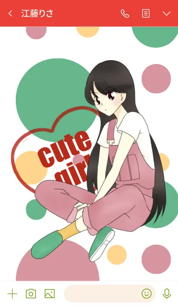 [LINE着せ替え] cute girl popの画像3