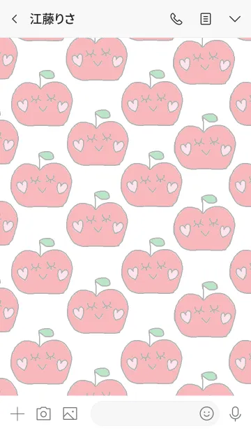 [LINE着せ替え] Happy apple chan themeの画像3