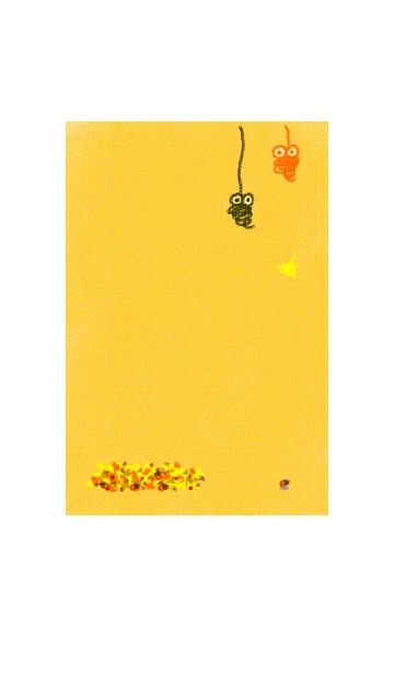 [LINE着せ替え] 秋と小さいミノムシの画像1
