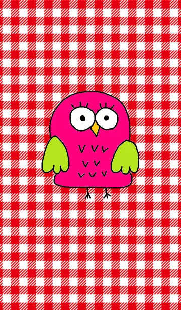 [LINE着せ替え] Happy hot pink Owl themeの画像1