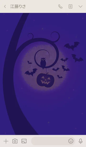 [LINE着せ替え] ハロウィン・ナイト [紫] Halloween2019の画像3
