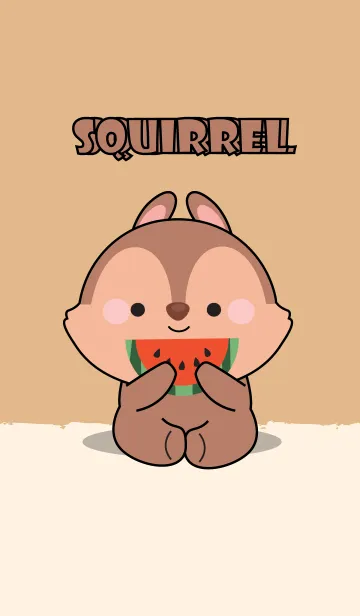 [LINE着せ替え] Simple Love Squirrel Theme Vr.2 (jp)の画像1