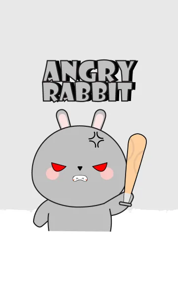 [LINE着せ替え] Angry Gray Rabbit Theme (jp)の画像1