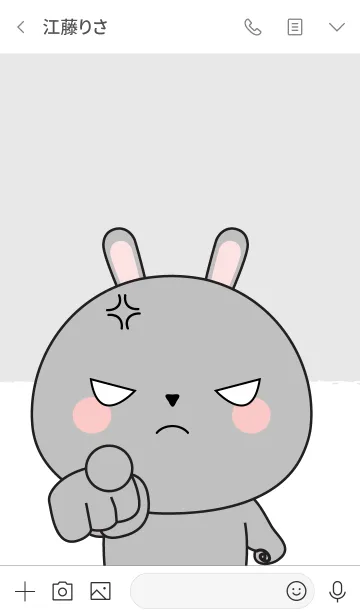 [LINE着せ替え] Angry Gray Rabbit Theme (jp)の画像3