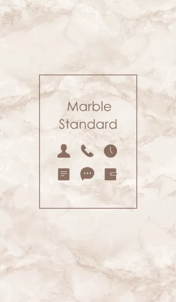 [LINE着せ替え] Marble Standard #Brownの画像1