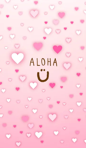 [LINE着せ替え] ハートピンク-スマイル19-の画像1