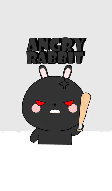 [LINE着せ替え] Angry Black Rabbit Theme (jp)の画像1