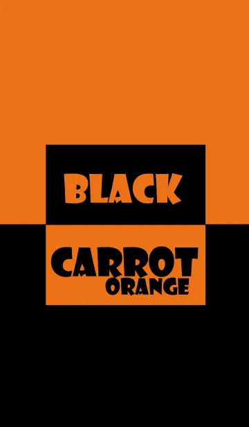 [LINE着せ替え] Black ＆ carrot orange Theme (jp)の画像1