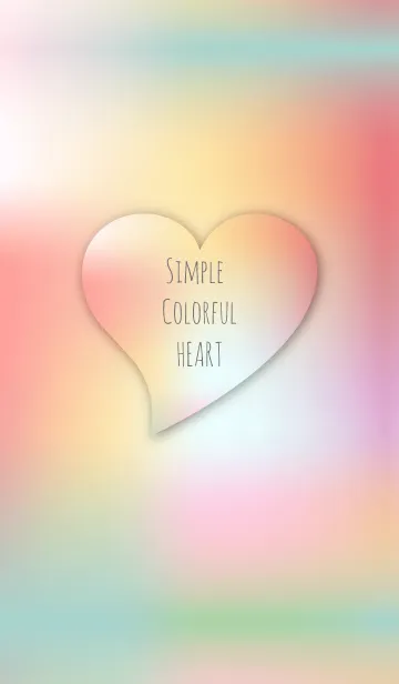 [LINE着せ替え] Simple colorful heart 09.の画像1