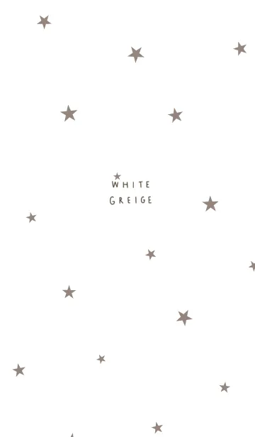 [LINE着せ替え] 星×グレージュと白の画像1