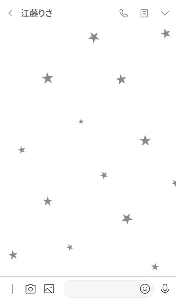[LINE着せ替え] 星×グレージュと白の画像3