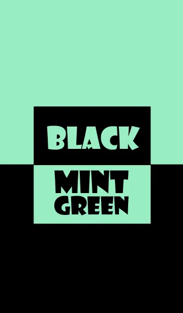 [LINE着せ替え] Black ＆ mint green Theme (jp)の画像1