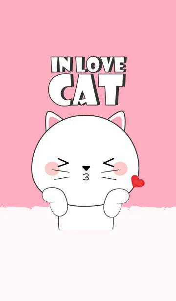 [LINE着せ替え] In Love White Cat (jp)の画像1