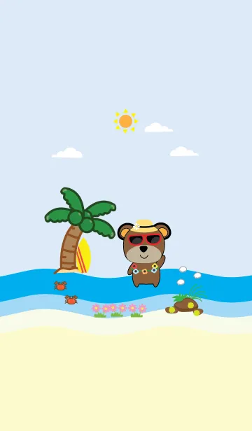 [LINE着せ替え] Cute sea bear theme (JP)の画像1