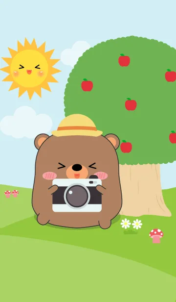 [LINE着せ替え] Fat Bear in Forest Theme (jp)の画像1