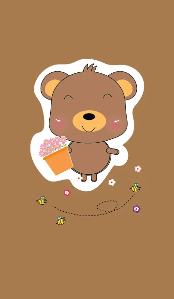 [LINE着せ替え] Simple cute bear theme v.9 (JP)の画像1