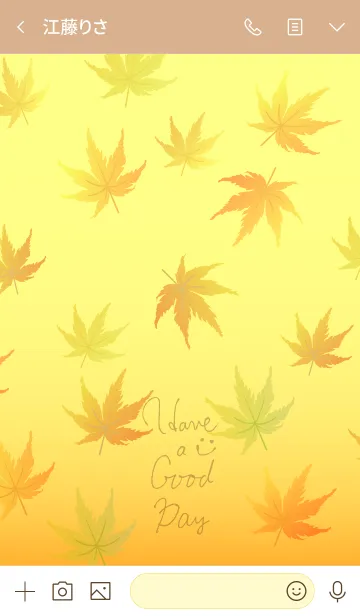 [LINE着せ替え] もみじ-スマイル24-の画像3