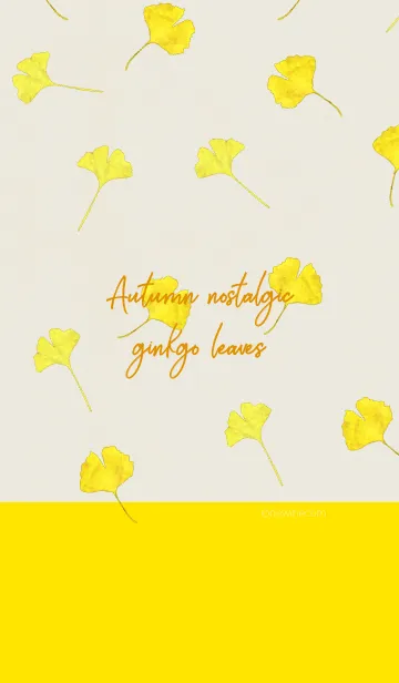 [LINE着せ替え] Autumn nostalgic ginkgo leavesの画像1