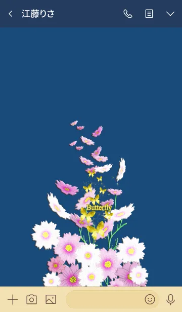 [LINE着せ替え] 秋桜×幸運を呼び込む八蝶*44の画像3