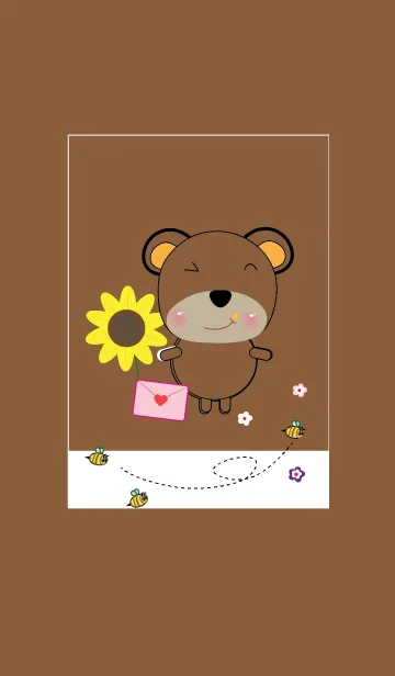 [LINE着せ替え] Simple cute bear theme v.8 (JP)の画像1