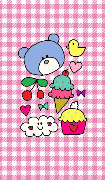 [LINE着せ替え] Happy blue bearの画像1