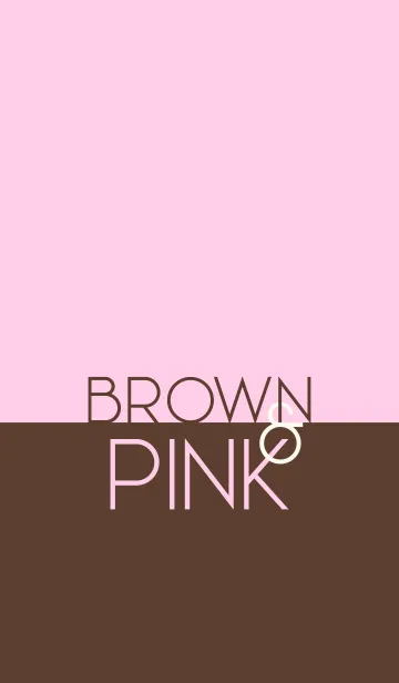 [LINE着せ替え] Brown ＆ Pink (simple icon)の画像1