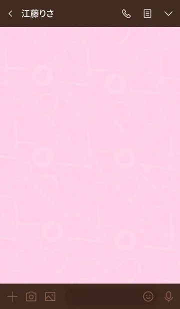 [LINE着せ替え] Brown ＆ Pink (simple icon)の画像3
