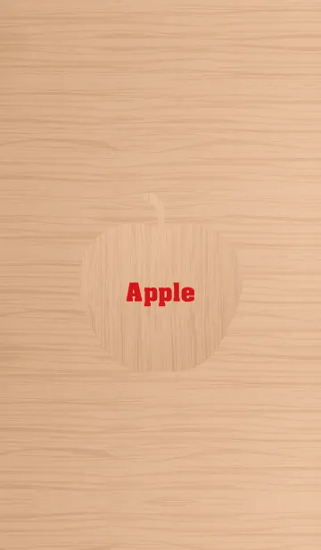 [LINE着せ替え] Woodgrain apple.の画像1