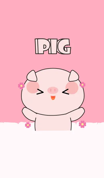 [LINE着せ替え] I Love Cute Pig (jp)の画像1