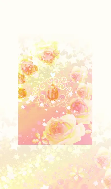 [LINE着せ替え] 癒やしのバラ・イエローオレンジの画像1