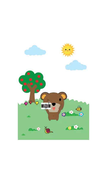 [LINE着せ替え] Simple cute bear theme v.7 (JP)の画像1