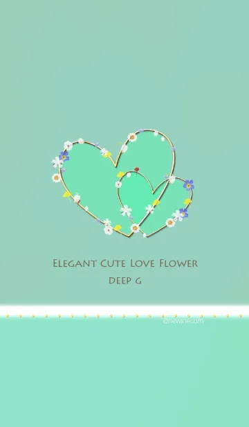 [LINE着せ替え] Elegant cute love flower deep greenの画像1