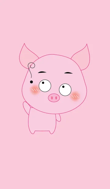 [LINE着せ替え] Simple cute pig theme v.4 (JP)の画像1