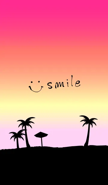 [LINE着せ替え] アロハ！夕日-スマイル2-の画像1