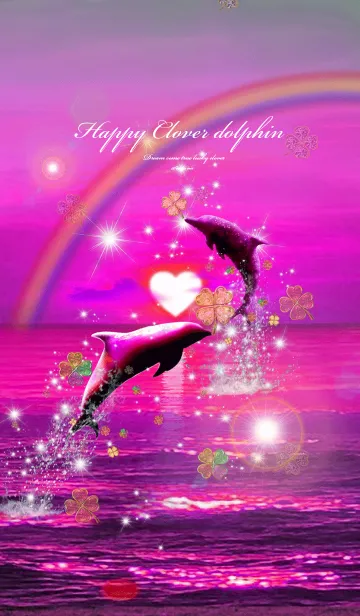[LINE着せ替え] 幸運を引き寄せる Happy Clover Dolphinの画像1