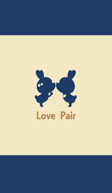 [LINE着せ替え] Love Pair Navy+Beige 12.の画像1