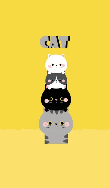 [LINE着せ替え] Cat Cat Face Theme (jp)の画像1